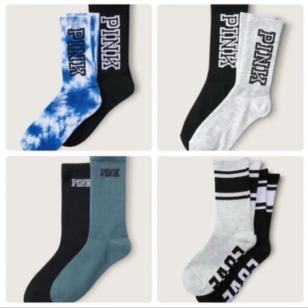 PINK VS (10) CREW SOCKS